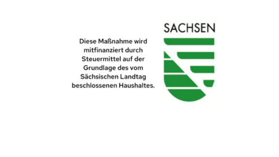 Logo des Sächsischen Landtages - Diese Maßnahme wird mitfinanziert durch Steuermittel auf der Grundlage des vom Sächsischen Landtag beschlossenen Haushaltes