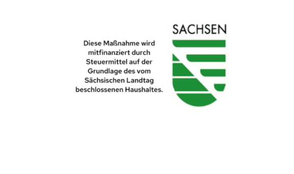 Logo des Sächsischen Landtages - Diese Maßnahme wird mitfinanziert durch Steuermittel auf der Grundlage des vom Sächsischen Landtag beschlossenen Haushaltes
