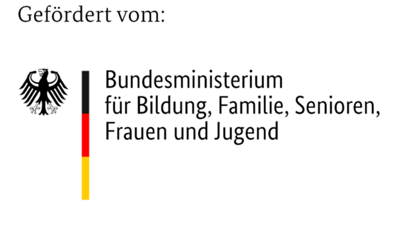 Logo: Gefördert vom Bundesministerium für Familie, Senioren, Frauen und Jugend